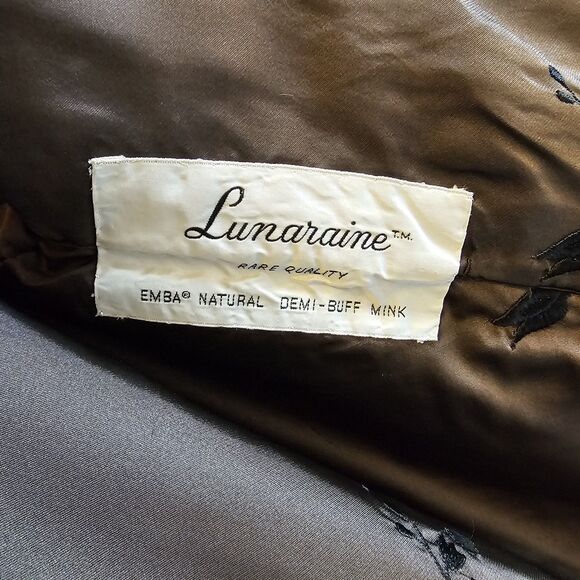 Vintage EMBA Lunaraine Natural Demi-Buff Mink Coat Full Length Dittrich Furs M - Picture 11 of 15